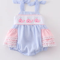 Pink whale girls bubble