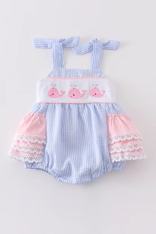 Pink whale girls bubble