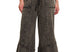Acid wash flare hem pants- ash black