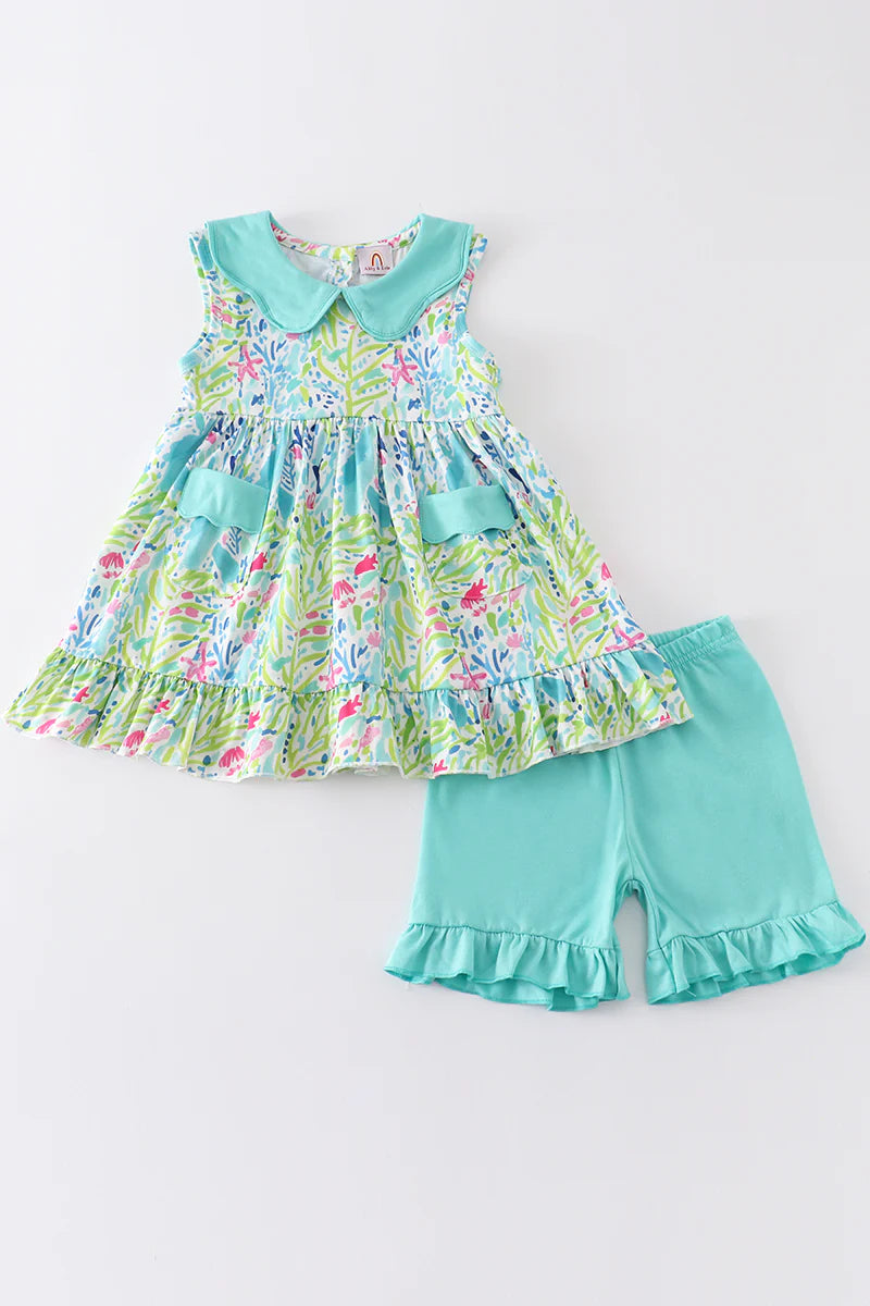 Green Lilly girls set