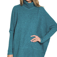 Turtleneck sweater- teal