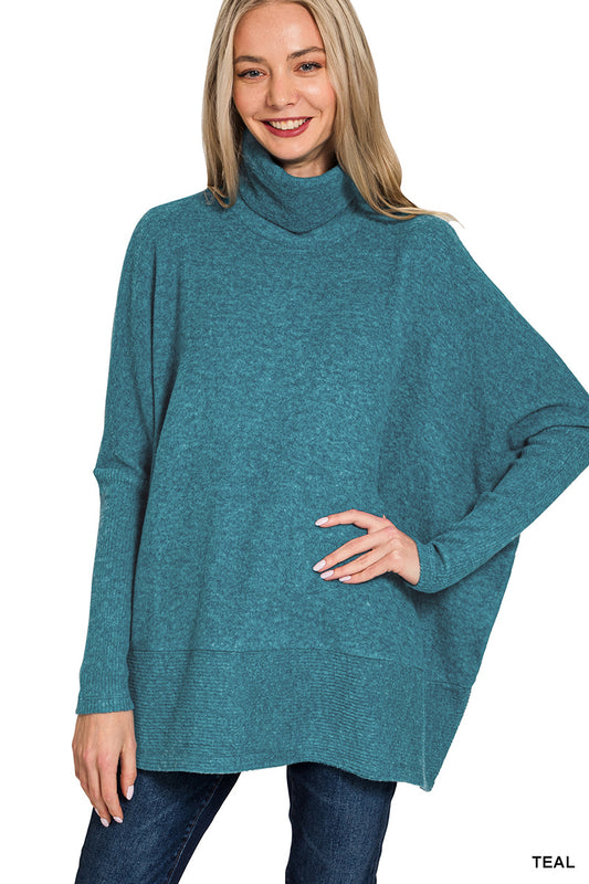 Turtleneck sweater- teal