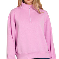 Quarterzip pullover- mauve