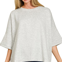 Scuba round top with side slits- h grey