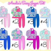 Blue Lilly jogger set #4- EMBROIDER ME