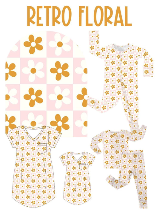 Retro floral bamboo zippy