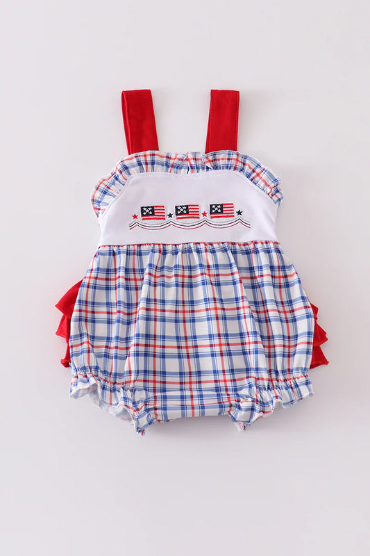 Patriotic flag girls bubble