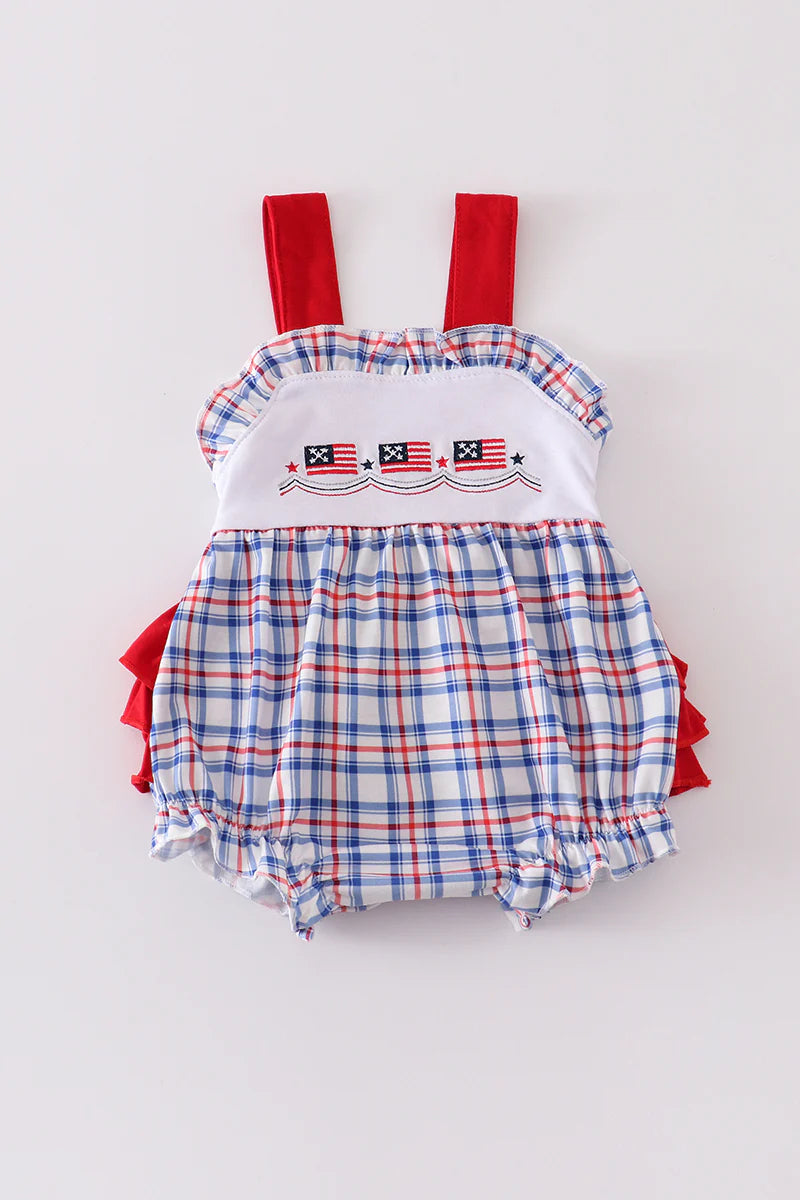 Patriotic flag girls bubble