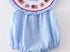 Patriotic flag embroidered Swiss dot bubble
