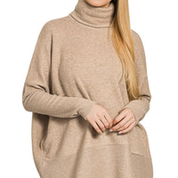 Turtleneck sweater- ash mocha
