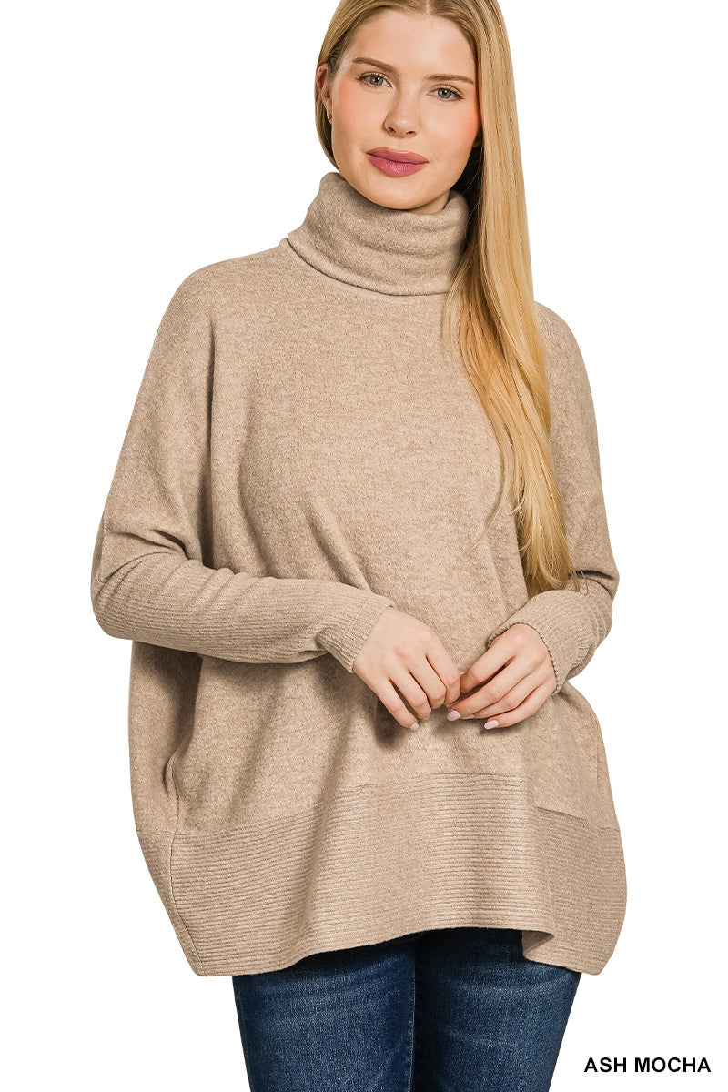 Turtleneck sweater- ash mocha