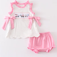 Pink vehicle bloomer set