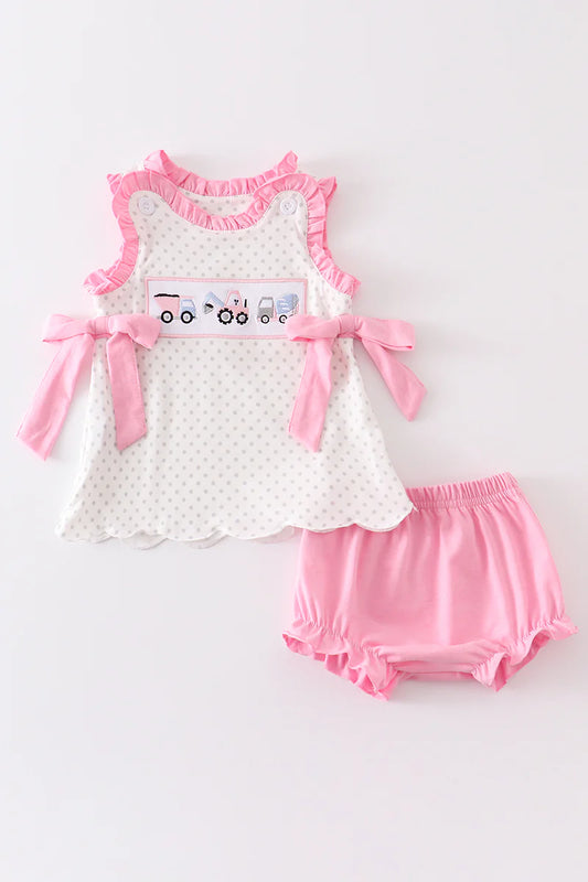 Pink vehicle bloomer set
