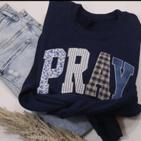 Pray appliqué sweatshirt