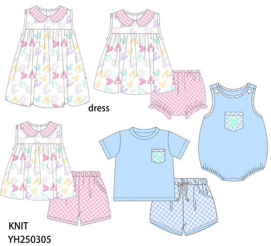 Watercolor girls bloomer set