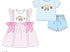 Girls striped bus Apple dress