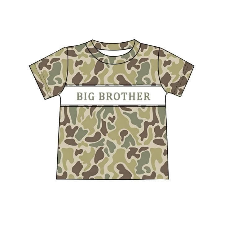 Big brother smocked camo tee