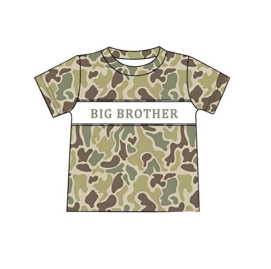 Big brother smocked camo tee