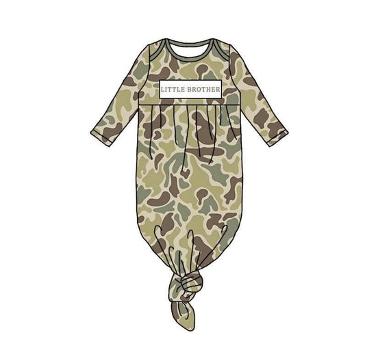 Little brother smocked knot gown