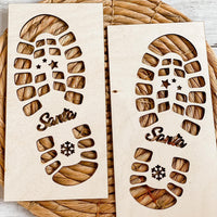 Santa boot stencil