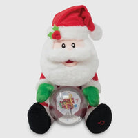 Snowglobe Santa singing dancing