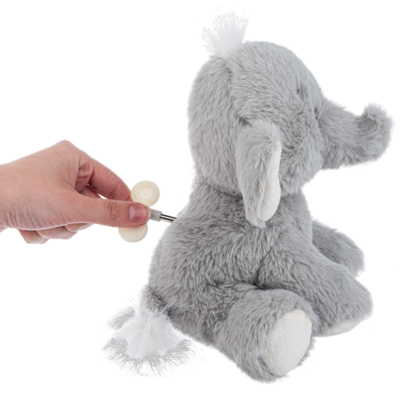 8in Emerson elephant waggle wind up- Plays Twinkle Twinkle Little Star