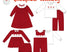 Santa trio corduroy dress