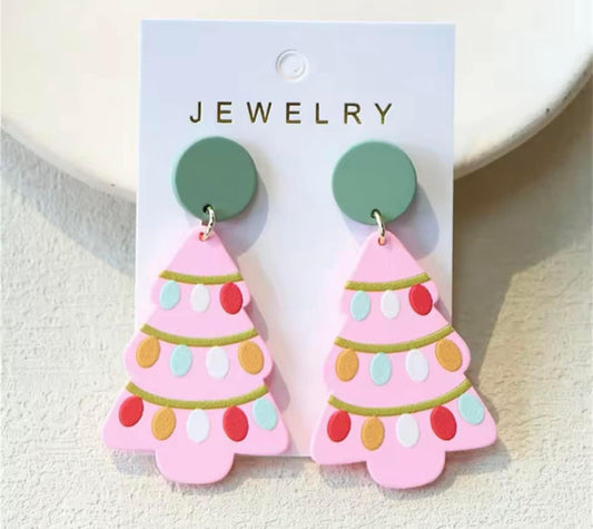 Christmas tree earrings