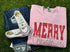 Merry Christmas spangled crewneck