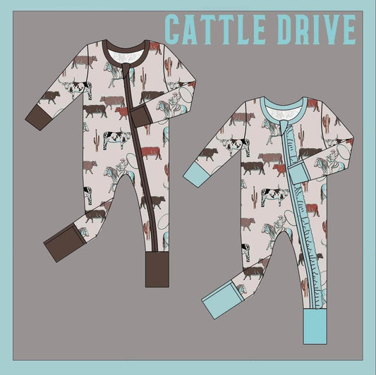 Cattle drive bamboo zippy boys 0/3M