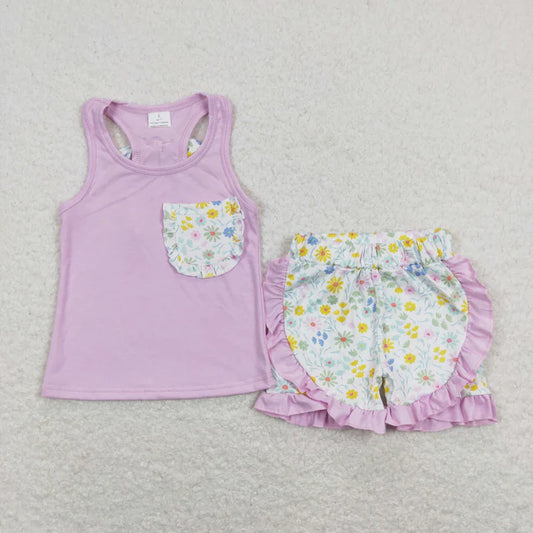 Girls floral tank top