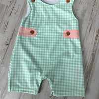 Green gingham Jon Jon