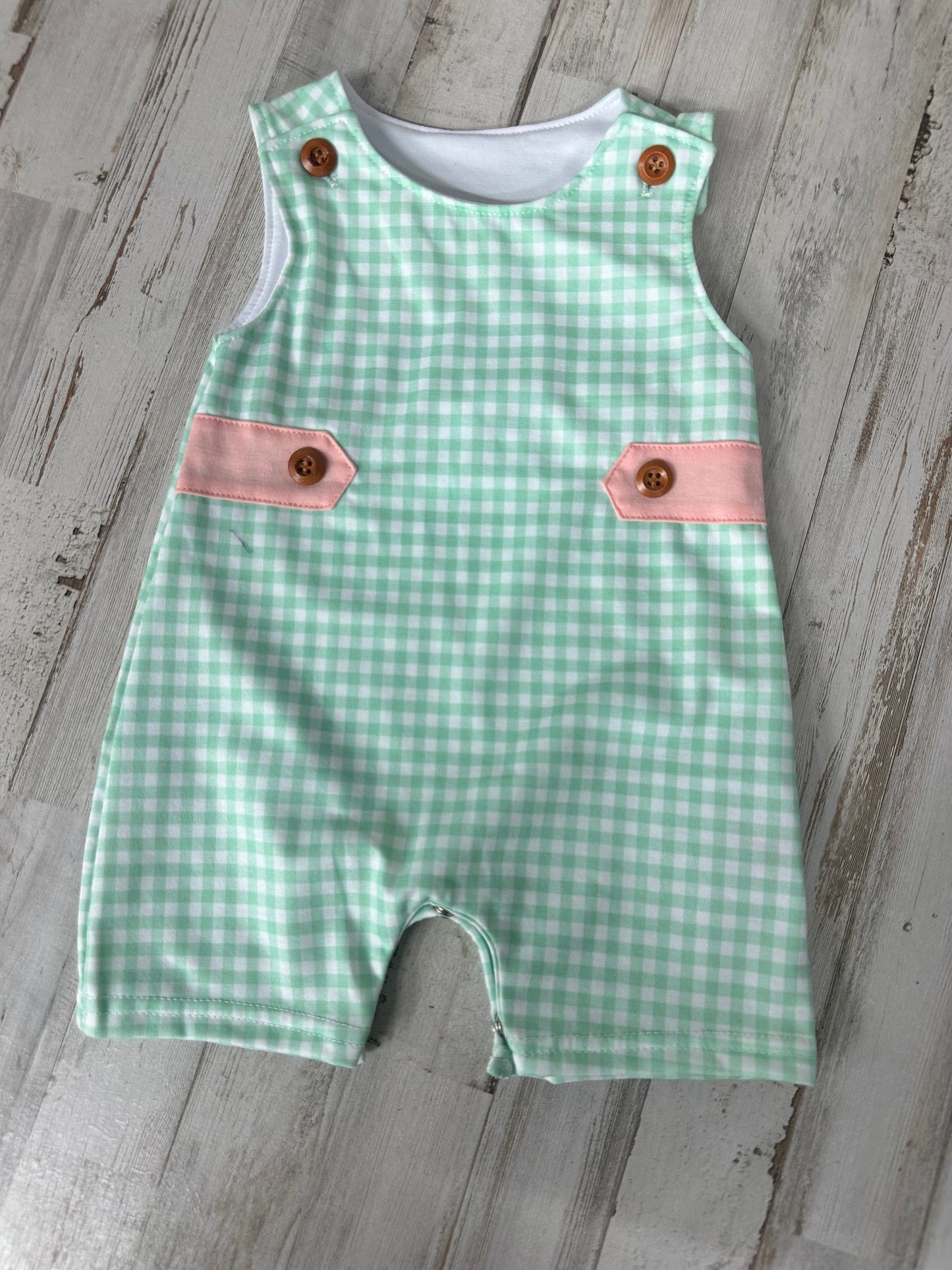 Green gingham Jon Jon