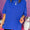 Blue oversized top