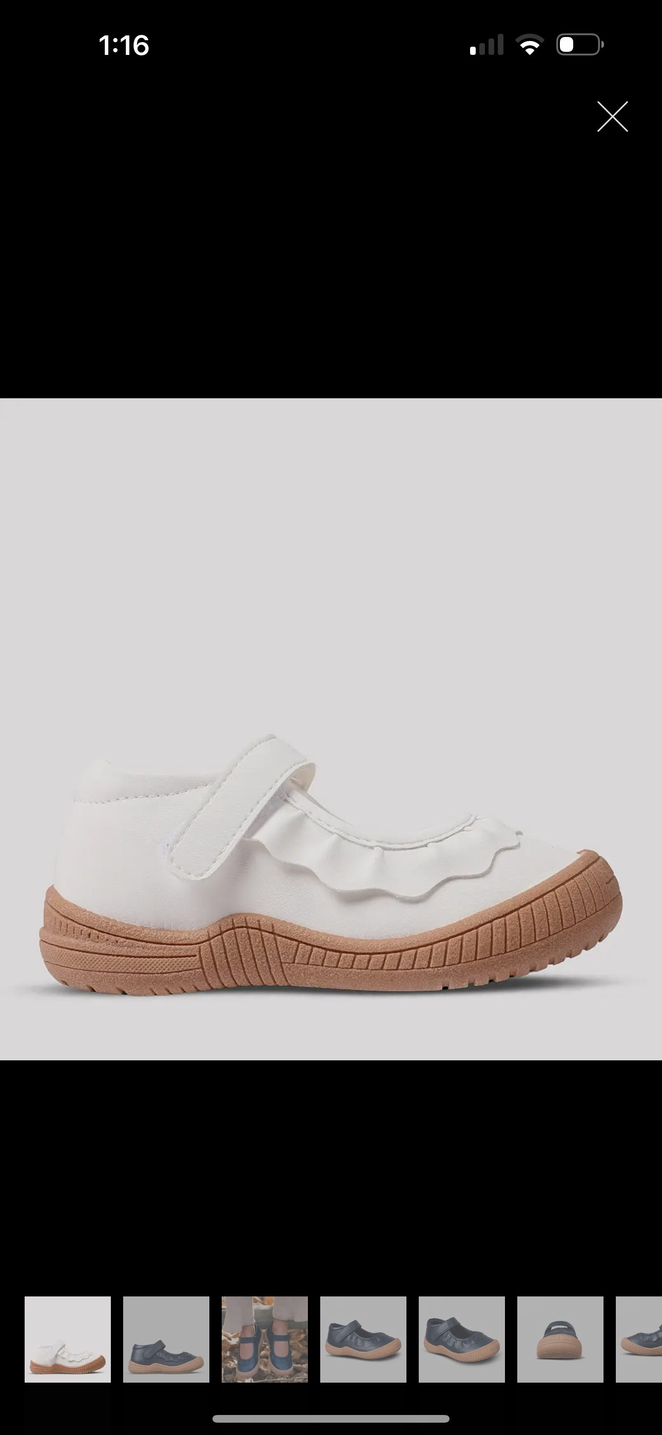 White Amina Girls Shoes