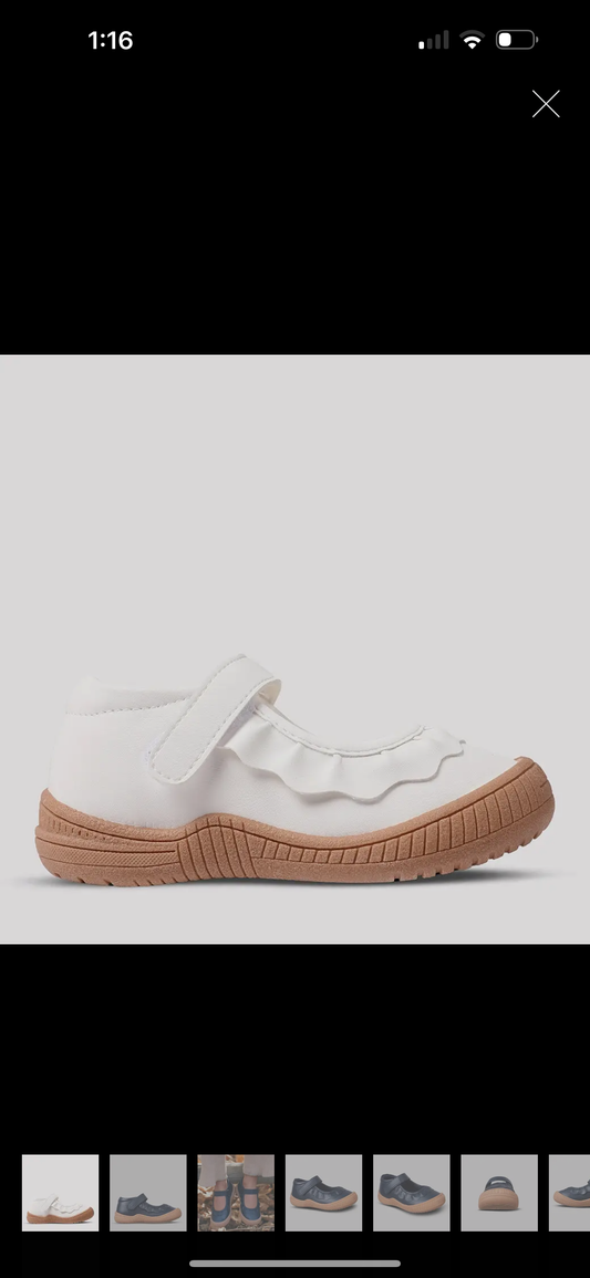 White Amina Girls Shoes