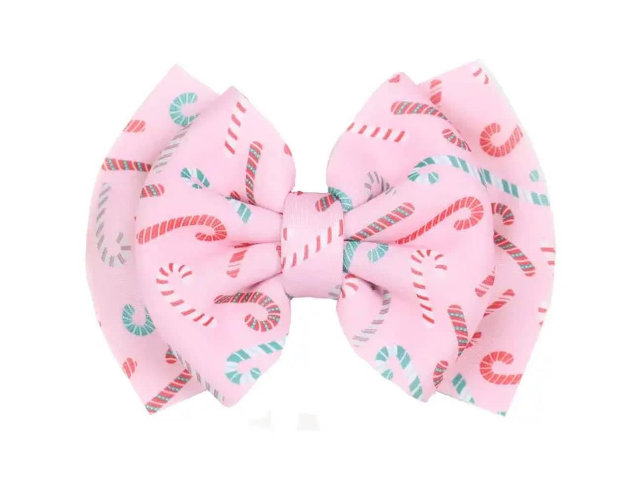 Christmas candy cane bow