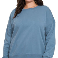 Plus size pullover - blue