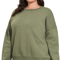 Plus size pullover - olive
