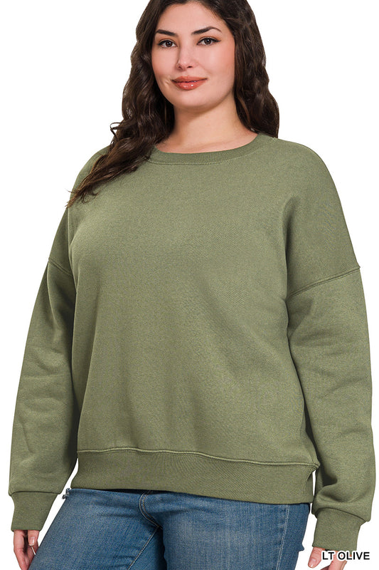 Plus size pullover - olive