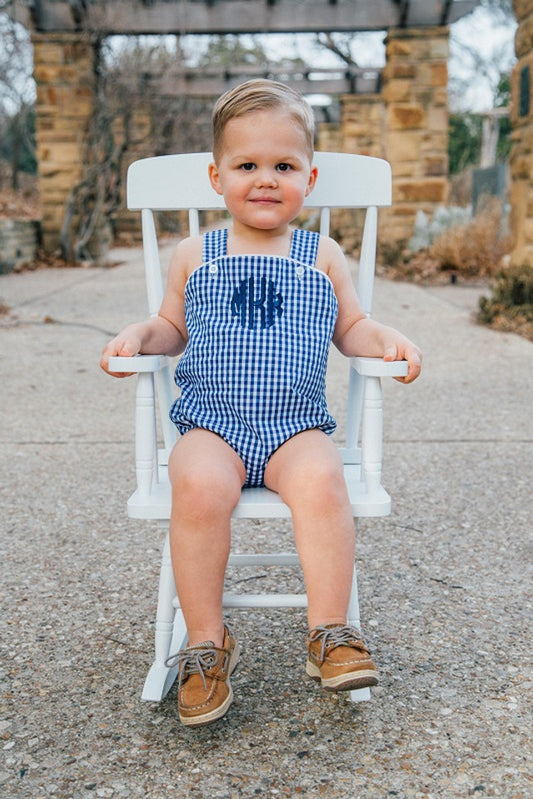 Navy Gingham Bubble