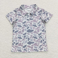 Camo button collar set