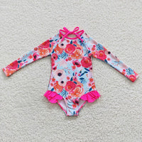 Pink floral swim