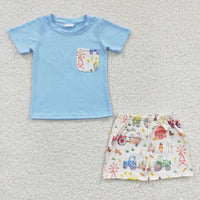 Boys farm short set