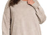 Acid wash hi-low pullover - plus