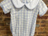 Blue gingham collar bubble- INCLUDES EMBROIDERY