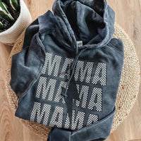 MAMA checkered hoodie