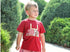 Jellybean Burgundy football tee