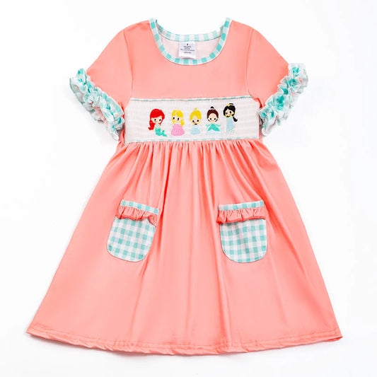 Girls character smocked dress