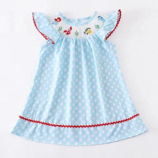 Smocked Character embroidered dress